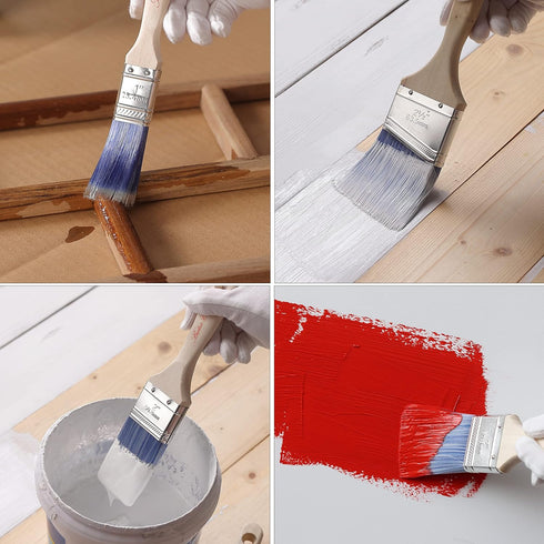 Bates Paint Brushes, 2.5 inches, 2 Pack Angle Brushes for Walls, Stain, Furniture Painting