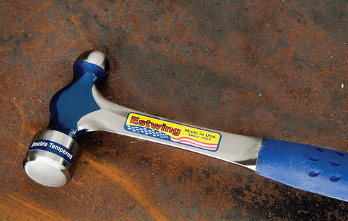 Hammer 24 oz E3-24BP ESTWING Ball Peen - USA Made Metalworking Tool with Forged Steel Construction & Shock Reduction