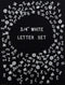 Sharing Plastic Letters, 300 White Felt Letter Board Accessory with 0.75' Letters