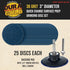 3 Inch 36 (25 Set) Dura-Gold Grinding Discs, Grit Disc with R-Type Roll Lock Adapter & Backing Pad - Quick Change
