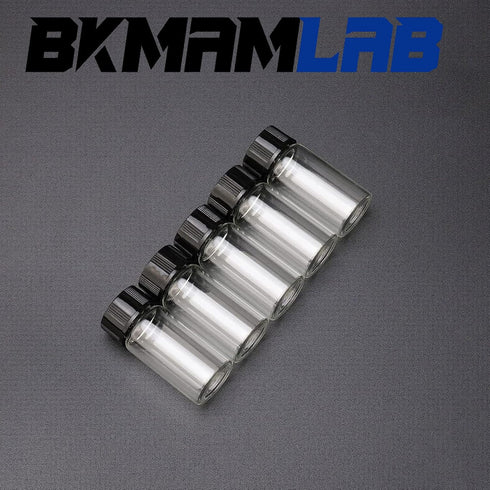30ml Clear Small Glass Vials, 30pcs with Screw Caps
