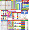Math Educational Learning Posters, Laminated Charts for Kids, 13 Pack, Homeschool Elementary & Middle School