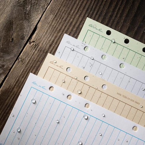 Rite in the Rain Weatherproof Loose Leaf Paper, 4.625" x 7", 32# Tan, Universal Pattern, 100 Sheet Pack