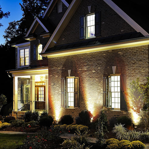 NEWKAZ 65.6FT IP65 18W 1800LM 3000K, Pack 6 Outdoor Landscape lighting Low Voltage, Wired LED Spot light with Plug