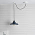 1-Port 4.7in (120mm) (BA-C101W) BRIGHTTIA White Ceiling Canopy with Nylon Cord Grip - Plug-in Pendant to Hardwire
