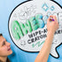 Round-ish Speech Bubble Dry-Erase Crayon Board by DoodleFace - Goodbye Dried-Out Markers, Smudges, & Mess - For Fun