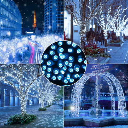 50 Counts 25ft 5mm Commercial IP:65 Aqua LED Christmas Lights - String Lights Outdoor Grade Waterproof, Indoor