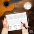 SCRIBBLEDO Guitar Practice Dry Erase White Board Lapboard 11 x 14 Inch Durable Portable Double Sided Guitar Strings & Necks Music Whiteboard for Kids Students, Musicians and Home by Scribbledo