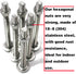 Stainless 4-40 Hex Nut (100 pcs) - 18-8 304 Stainless Steel, Bright Finish