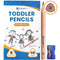 Learning Pencils For Toddlers 2-4 Years - Kids Pencils for Beginners, Jumbo Triangle Shape with Soft Graphite (8pk +