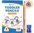 Learning Pencils For Toddlers 2-4 Years - Kids Pencils for Beginners, Jumbo Triangle Shape with Soft Graphite (8pk +
