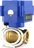 1/2" 9-24V 2 Setup U.S. Solid Motorized Ball Valve- Brass Ball Valve with Full Port, AC/DC and Wire Auto Return