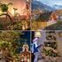 50 16 8 WATERGLIDE LED Outdoor Christmas Lights, FT Battery Operated Mini String Lights with Modes & Timer, Xmas Tree