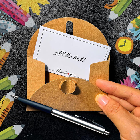 Philbinden 30 Set 4.1 2.8 Inches Thank You Notes with Envelopes x Mini Thank You Cards with Cute Tiny Envelopes