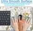 Cute Flowers Desk Mat, Pressed Dried Floral Mouse Pad, XXL Large Extended Gaming Mousepad 31.5x15.75 in for Women Office