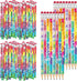 Dye Pencils, Solid Color Round Pencils, Rainbow Color Pencils, Wood Gradient Pencils, 96 Pieces