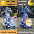 RCTTICUU Solar Dragon Garden Statues Outdoor Decor, Resin Dragon Figurine with Solar Crackle Globe LED Lights Lawn