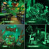 2 Pack 100 LED Solar Green String Lights, 33ft Solar Halloween Lights, 8 Modes Waterproof for Party Decor