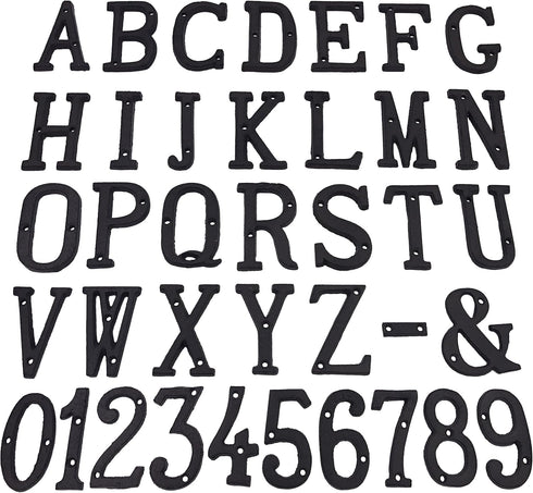 House Address Letters - 3 Inch High Vintage Wrought Iron Numbers, Die Cast Mailbox Letter N