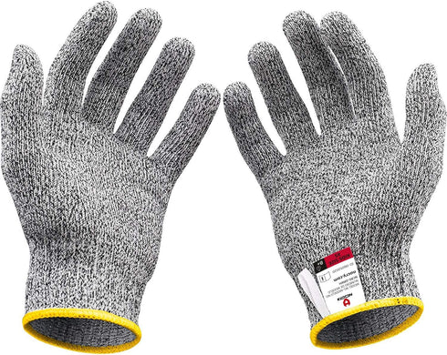 NoCry Kids Cutting Gloves, XS (8-12 Years) - 100% Food Grade Fishing Gloves with Level 5 Protection