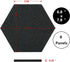 Vienrose Hexagon Felt Bulletin Board Tiles with 35 Push Pins for Wall Decoration in Office, Home, and School, Black 8
