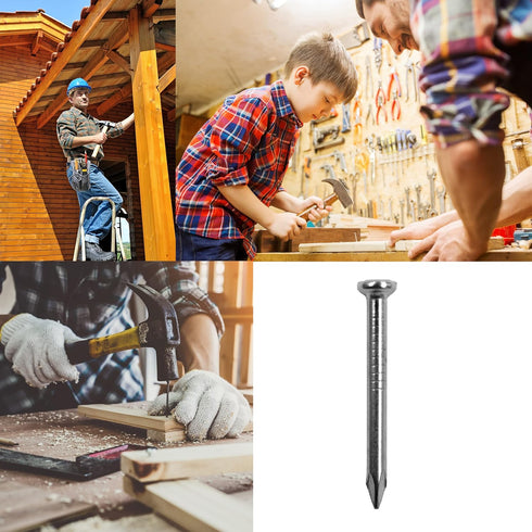 200 Pcs Galvanized Steel Nails for Masonry, Concrete Wall Nail for Woodworking, Suitable for Drywall and Pine (2.5CM)