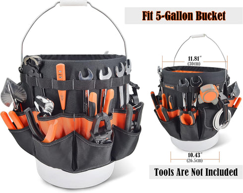 5 5 WELKINLAND gallon bucket tool organizer, gallon bucket holder, bucket liner, Bucket tool organizer, Tool bucket