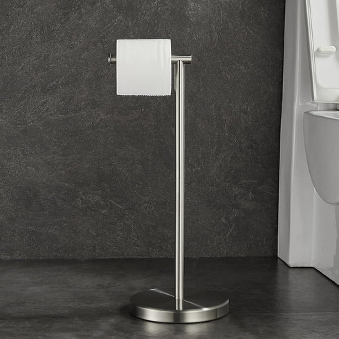 SUS304 Toilet Paper Holder Stand Stainless Steel Freestanding Toilet Wipes Dispenser Modern Bathroom Storage Floor Free