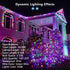 33ft 100 Dimmable Brizled Christmas String Lights, LED Color Changing Christmas Lights with Remote, RGB Christmas Tree