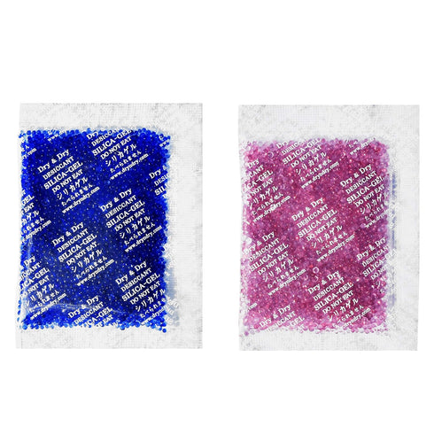 Dry & Dry Blue Indicating Silica Gel Packets, Rechargeable Desiccant, 20 Gram, 7 Packets