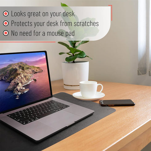 Mr. Pen Dual-Sided Desk Mat, 23.6" x 13.7", Leather Desk Pad, Mouse Pad, Keyboard Mat for Desktop