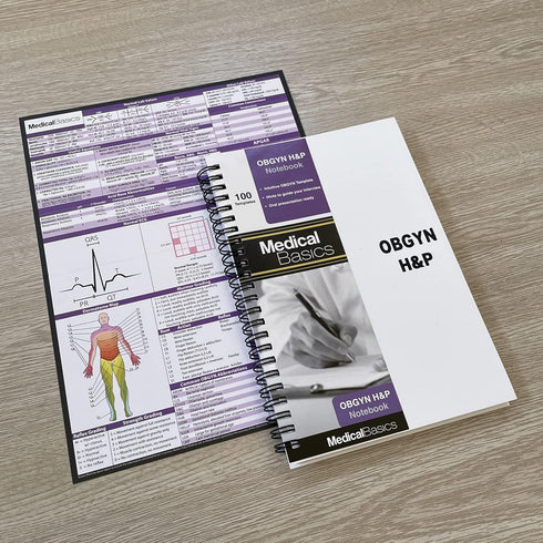 OBGYN H&P Notebook, Medical History and Physical Notebook, 100 Medical Templates with Perforations