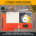 Better Office Products Two Pocket Portfolio Folders, 50-Pack, Orange, Letter Size