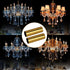 8cm 2.5cm E14 Pack 6 BQLZR Height Dia Bright Gold Double Line Chandelier Candle Light Cover Sleeves Socket