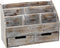 Executive Office Solutions Vintage Rustic Wooden Desk Organizer & Mail Rack - Distressed Torched Wood