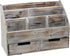 Executive Office Solutions Vintage Rustic Wooden Desk Organizer & Mail Rack - Distressed Torched Wood