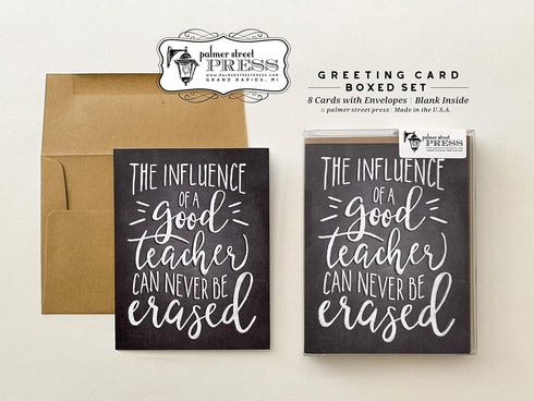 Palmer Street Press THANKS, TEACH! Set of 8 Teacher Thank You Gift Notecards - Thank You Cards For Teachers Bulk Set