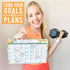 Magnetic Dry Erase Calendar for Fridge, Clementine Magnetic Calendar for Refrigerator, White Board