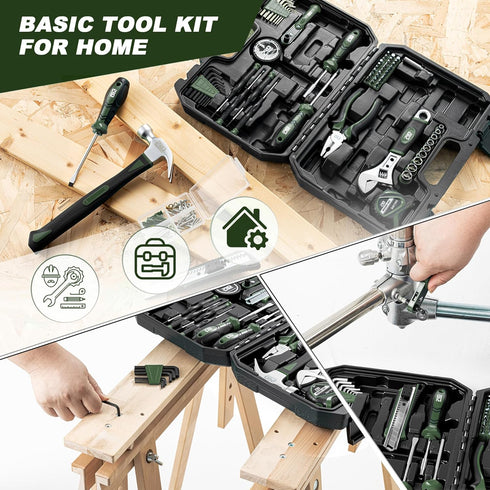 160-Piece Set, Toolbox Prostormer Home Repair Tool General Household Hand Tool Kit with Storage Case for House, Garage