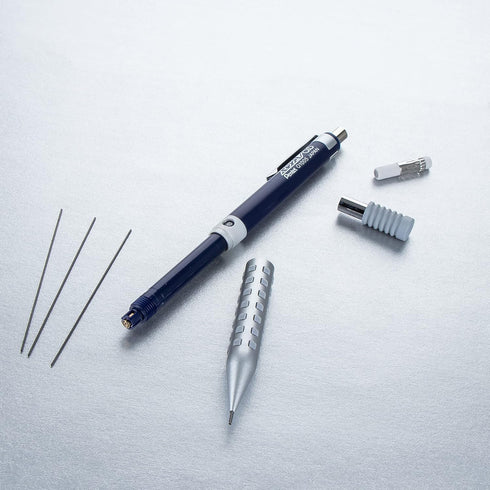 Pentel Smash Drafting Mechanical Pencil (0.5mm) - Special Edition Silver and Navy with Tube