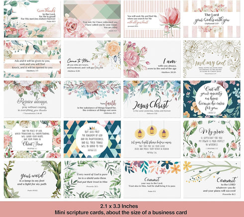 Dessie 60 Mini Prayer Cards with Assorted Bible Verses - Perfect Inspirational Christian Gift for Women’s Bible Studies