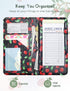 4.7 9 Mymazn X Cherry Server Book with Zipper Pocket Bling Waitress Book with Money Pocket and Magnetic Closure