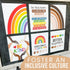 Hadley Designs Diversity Posters for Classroom Elementary, Inclusive Everyone Is Welcome Decor, Rainbow Multicultural