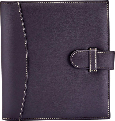 It's Academic Mini Executive Leather Portfolio Folder, 1" Ring Binder and 250-Sheet Capacity, Note Pads, and 5.5" x 8.5" Documents, 2 Pen Loops, Dark Brown Faux Leather (98295 by It's Academic