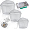 Ultrasonic Cleaner Baskets, Stainless Steel Parts Cleaner Jewelry Steam Cleaner Basket with Lock and Hook (3 Pieces)