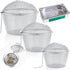 Ultrasonic Cleaner Baskets, Stainless Steel Parts Cleaner Jewelry Steam Cleaner Basket with Lock and Hook (3 Pieces)