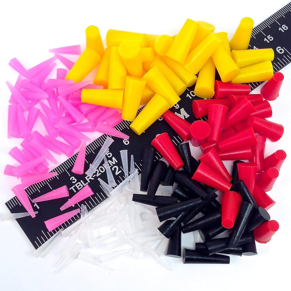 175 Piece Powder Coating Plugs, High Temp Silicone Rubber Tapered Stopper Kit