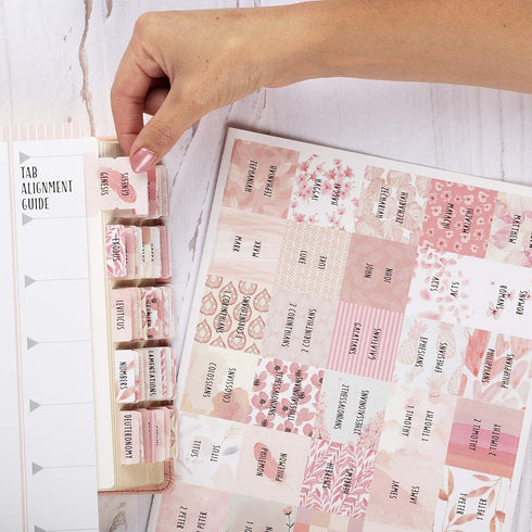 DiverseBee Laminated Bible Tabs for Women - Large Print Colorful Bible Journaling Book Tabs, Christian Gift