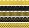 Whaline 69Ft Summer Glitter Bulletin Board Borders with 5 Designs for Bee Theme Decoration Trim for Classroom Office
