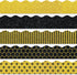 Whaline 69Ft Summer Glitter Bulletin Board Borders with 5 Designs for Bee Theme Decoration Trim for Classroom Office